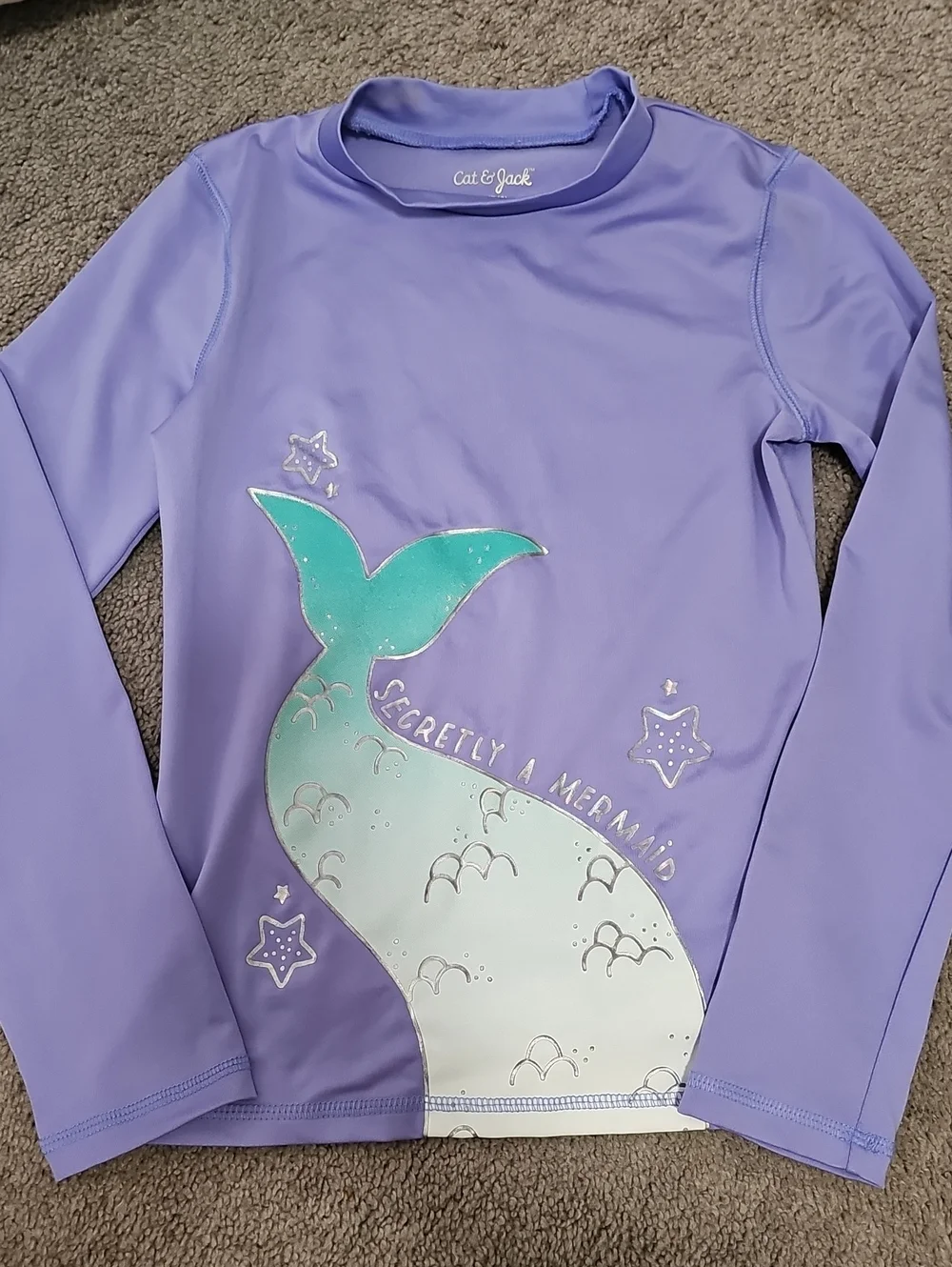 Betsey Johnson/Cat & Jack Long-Sleeved Rashguards Purple/Pink Size Girls M